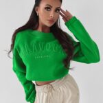 Bluza bawełniana Cotton Ola Voga zielona