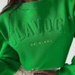 Bluza bawełniana Cotton Ola Voga zielona