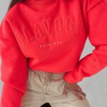 Bluza bawełniana Cotton Ola Voga neonowy róż