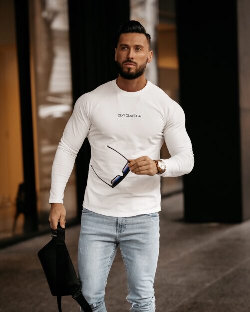 Bluzka męska longsleeve Noah Ola Voga ecru