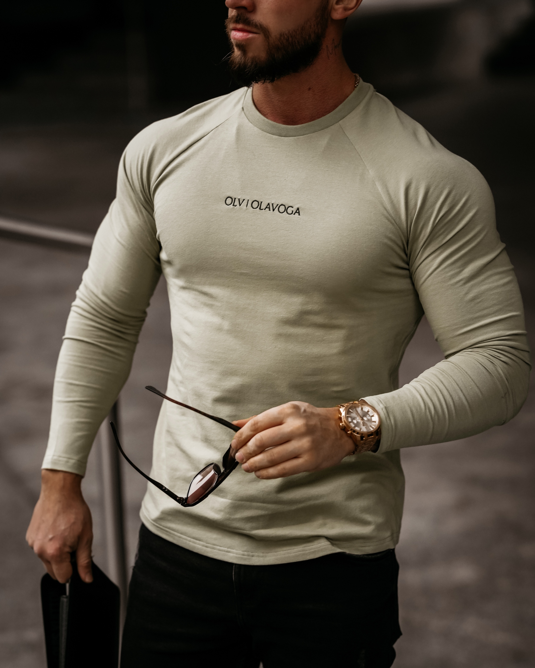 Bluzka męska longsleeve Noah Ola Voga j.khaki