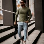 Bluzka męska longsleeve Noah Ola Voga c.khaki