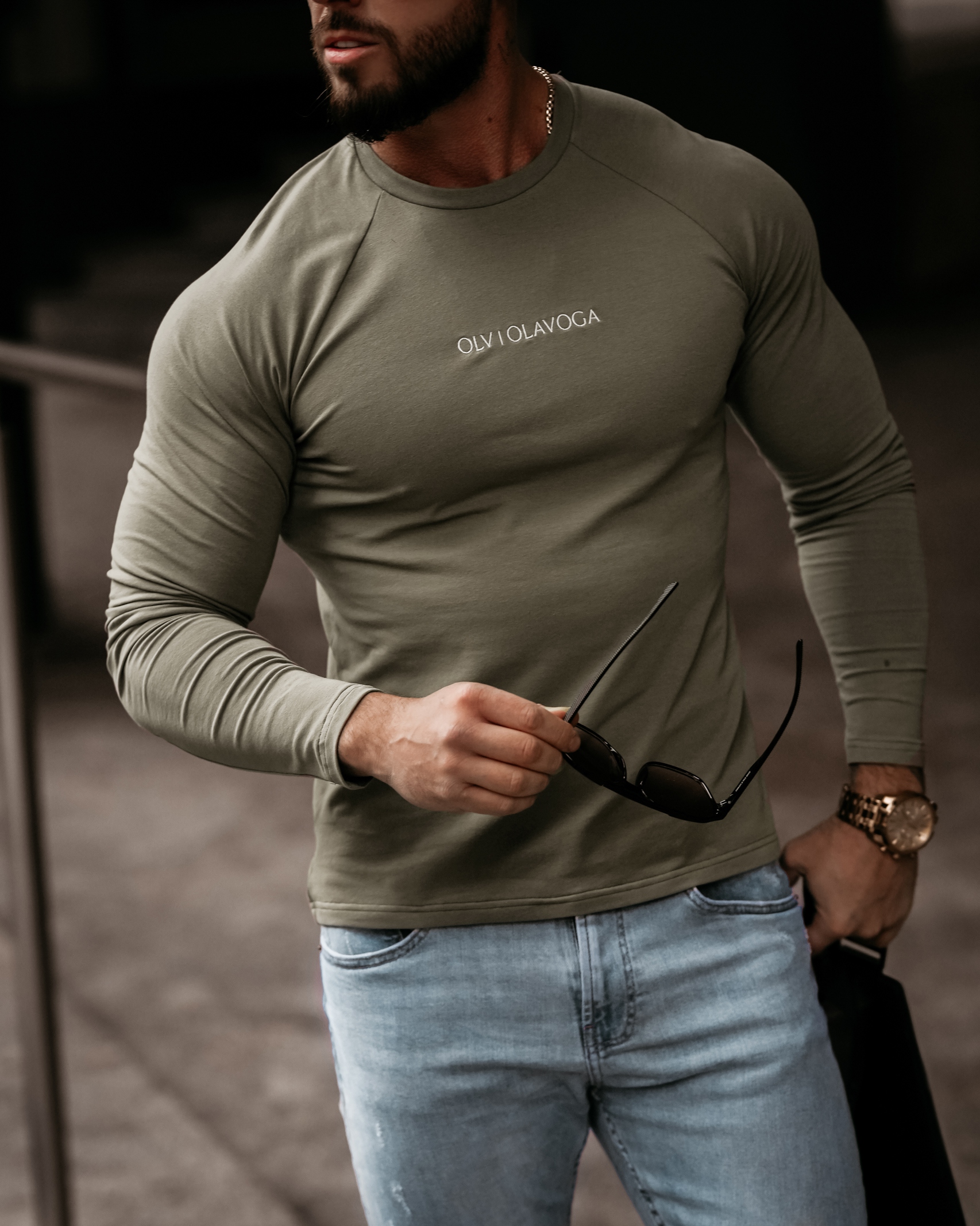 Bluzka męska longsleeve Noah Ola Voga c.khaki Bluzka męska longsleeve Noah Ola Voga c.khaki