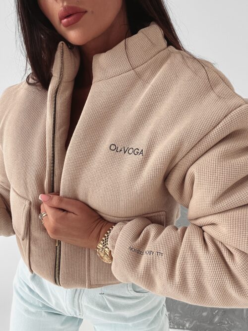 Kurtka ze stójką Shandy Ola Voga beżowa