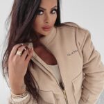 Kurtka ze stójką Shandy Ola Voga beżowa