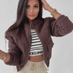 Kurtka ze stójką Shandy Ola Voga brązowa