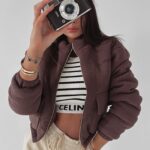 Kurtka ze stójką Shandy Ola Voga brązowa