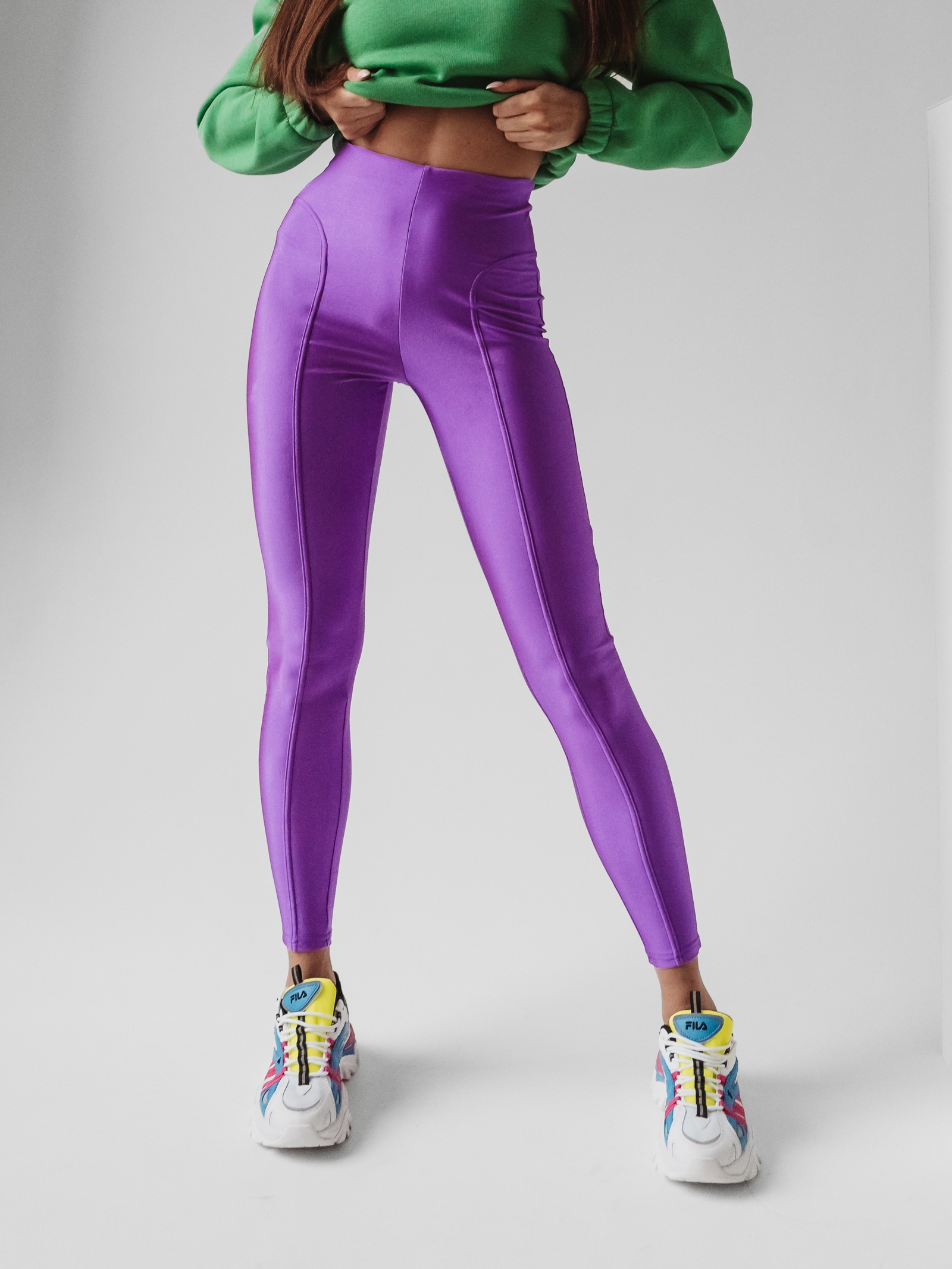 Legginsy dopasowane Zella Ola Voga wrzosowe