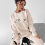 Bluza oversize z frędzlami Penny Ola Voga beżowa