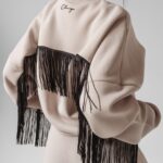 Bluza oversize z frędzlami Penny Ola Voga beżowa