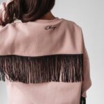 Bluza oversize z frędzlami Penny Ola Voga brudny róż