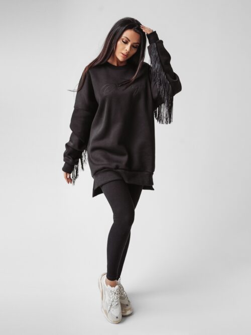 Legginsy prążkowane Meggy Ola Voga czarne