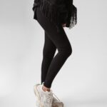 Legginsy prążkowane Meggy Ola Voga czarne