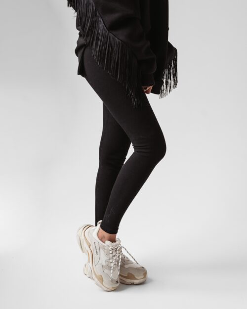 Legginsy prążkowane Meggy Ola Voga czarne