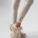 Legginsy prążkowane Meggy Ola Voga szary melanż