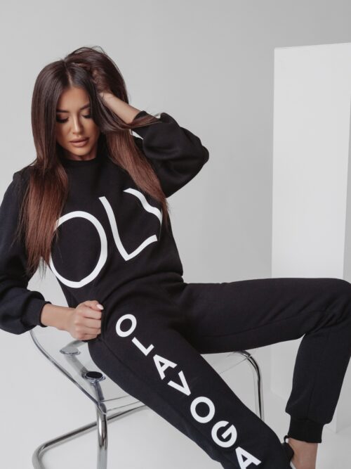 Komplet bawełniany Sophia Ola Voga czarny