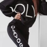 Komplet bawełniany Sophia Ola Voga czarny