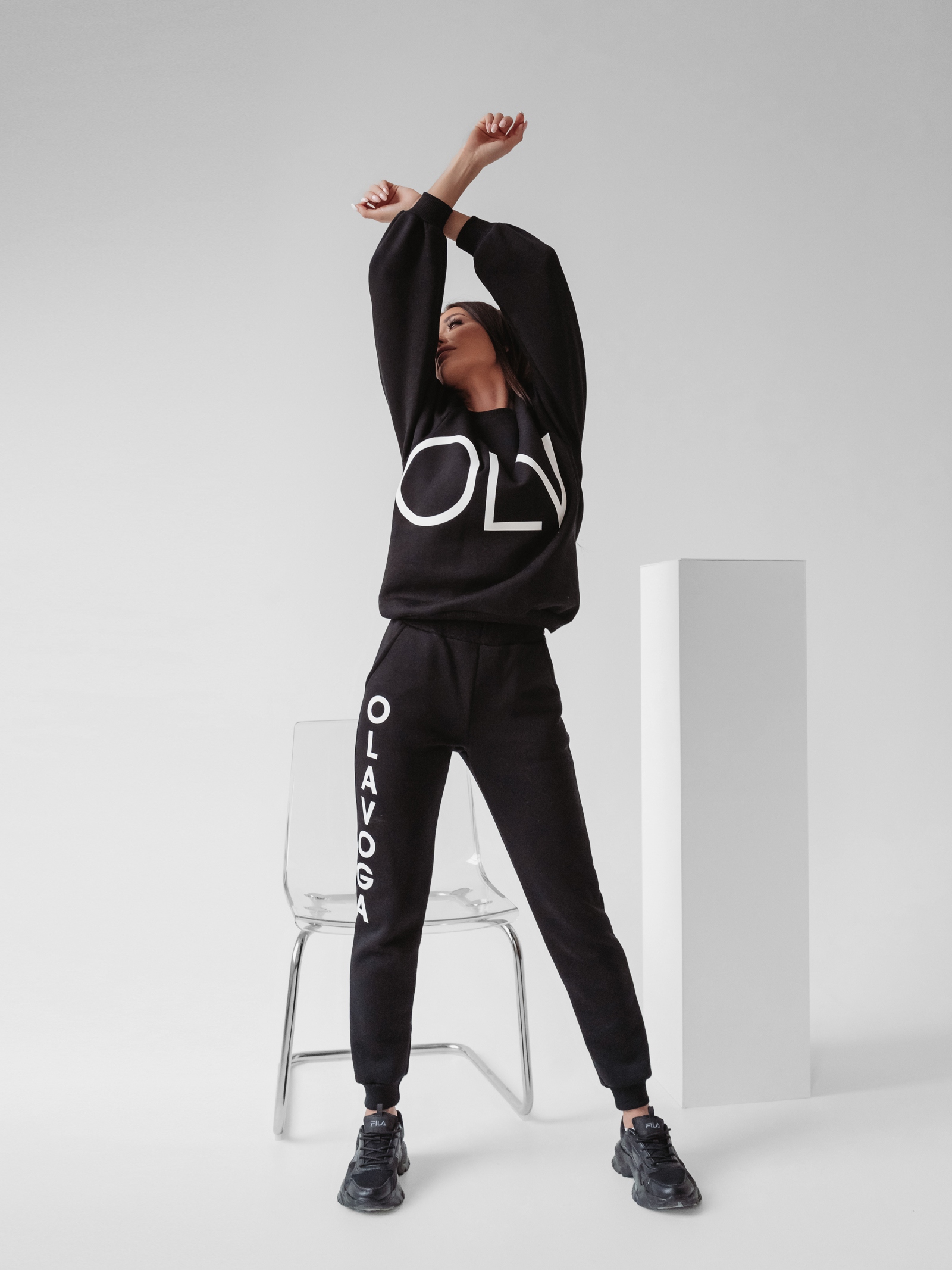 Komplet bawełniany Sophia Ola Voga czarny