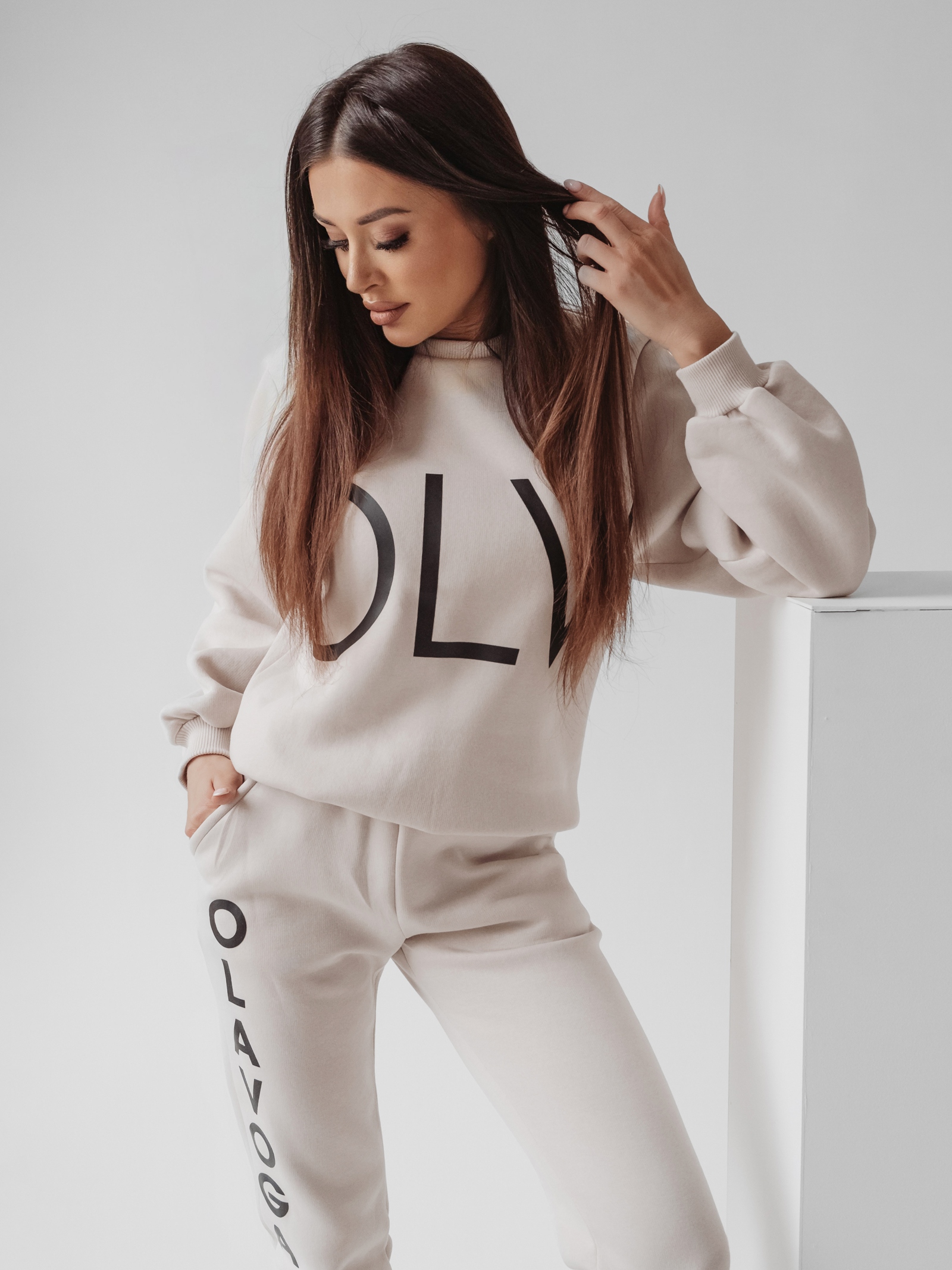 Komplet bawełniany Sophia Ola Voga beżowy Komplet bawełniany Sophia Ola Voga beżowy