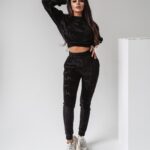 Komplet welurowy Amanda Ola Voga czarny