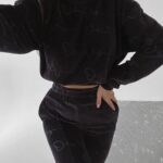 Komplet welurowy Amanda Ola Voga czarny