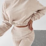 Komplet welurowy Amanda Ola Voga beżowy