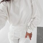 Komplet welurowy Amanda Ola Voga ecru