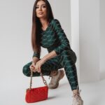 Komplet logowany I LOVE OLV Ola Voga butelkowa zieleń