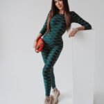 Komplet logowany I LOVE OLV Ola Voga butelkowa zieleń