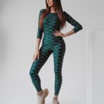 Komplet logowany I LOVE OLV Ola Voga butelkowa zieleń