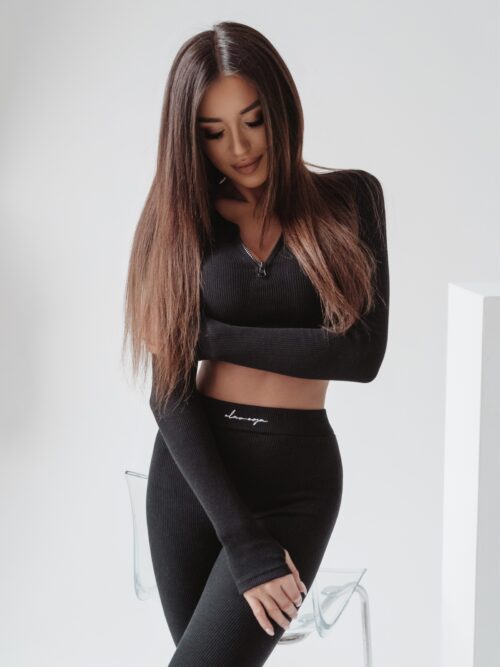 Komplet dopasowany Lunya Ola Voga czarny