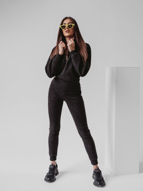 Komplet zamszowy Castilla Ola Voga czarny