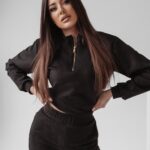 Komplet zamszowy Castilla Ola Voga czarny