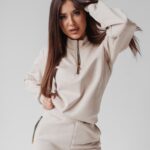 Komplet zamszowy Castilla Ola Voga beżowy