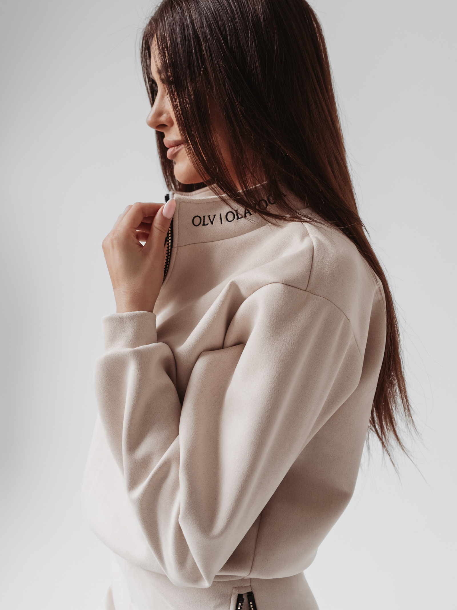 Komplet zamszowy Castilla Ola Voga beżowy