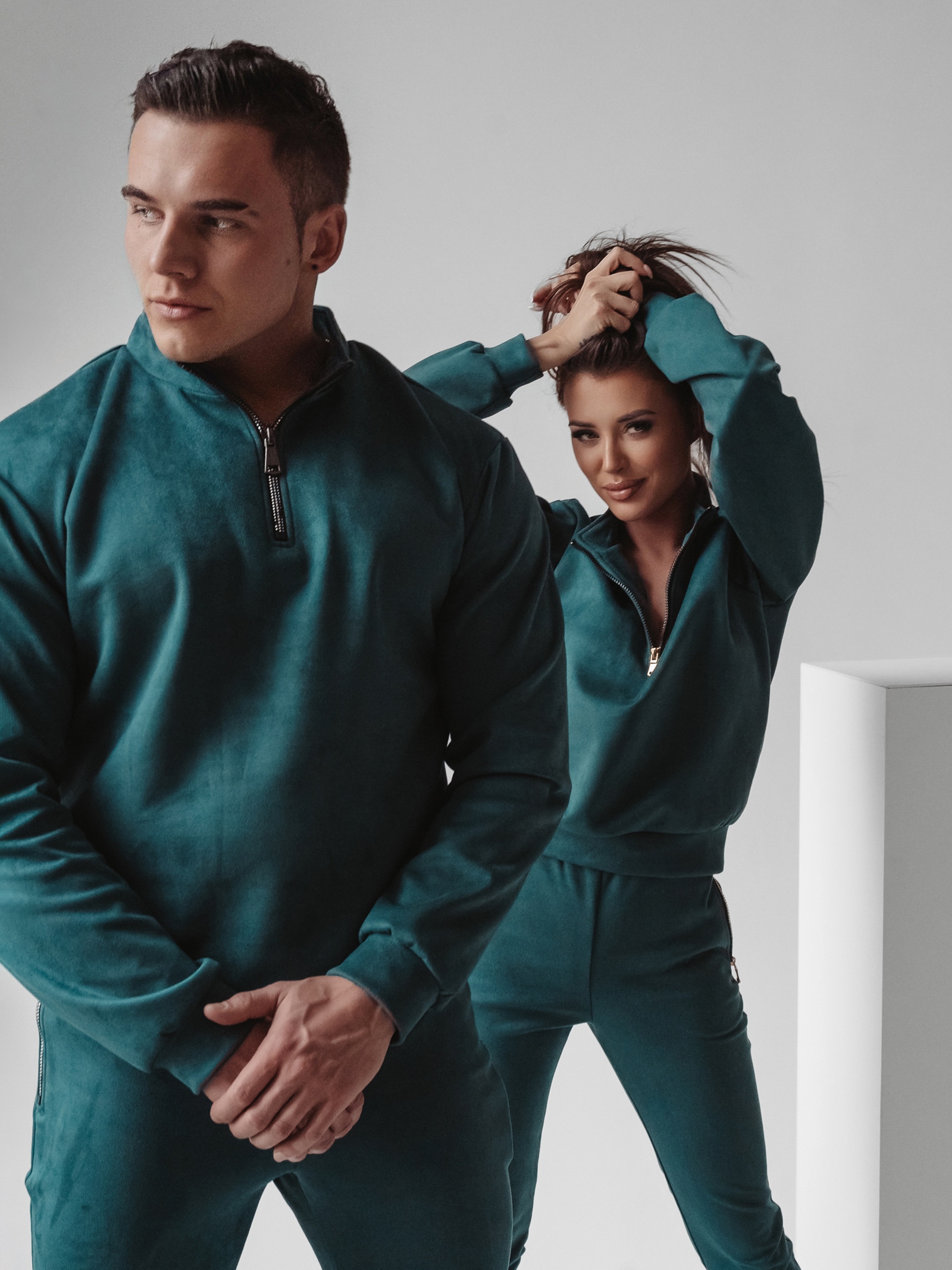 Komplet zamszowy Castilla Ola Voga szamragdowy