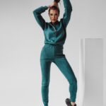 Komplet zamszowy Castilla Ola Voga szamragdowy