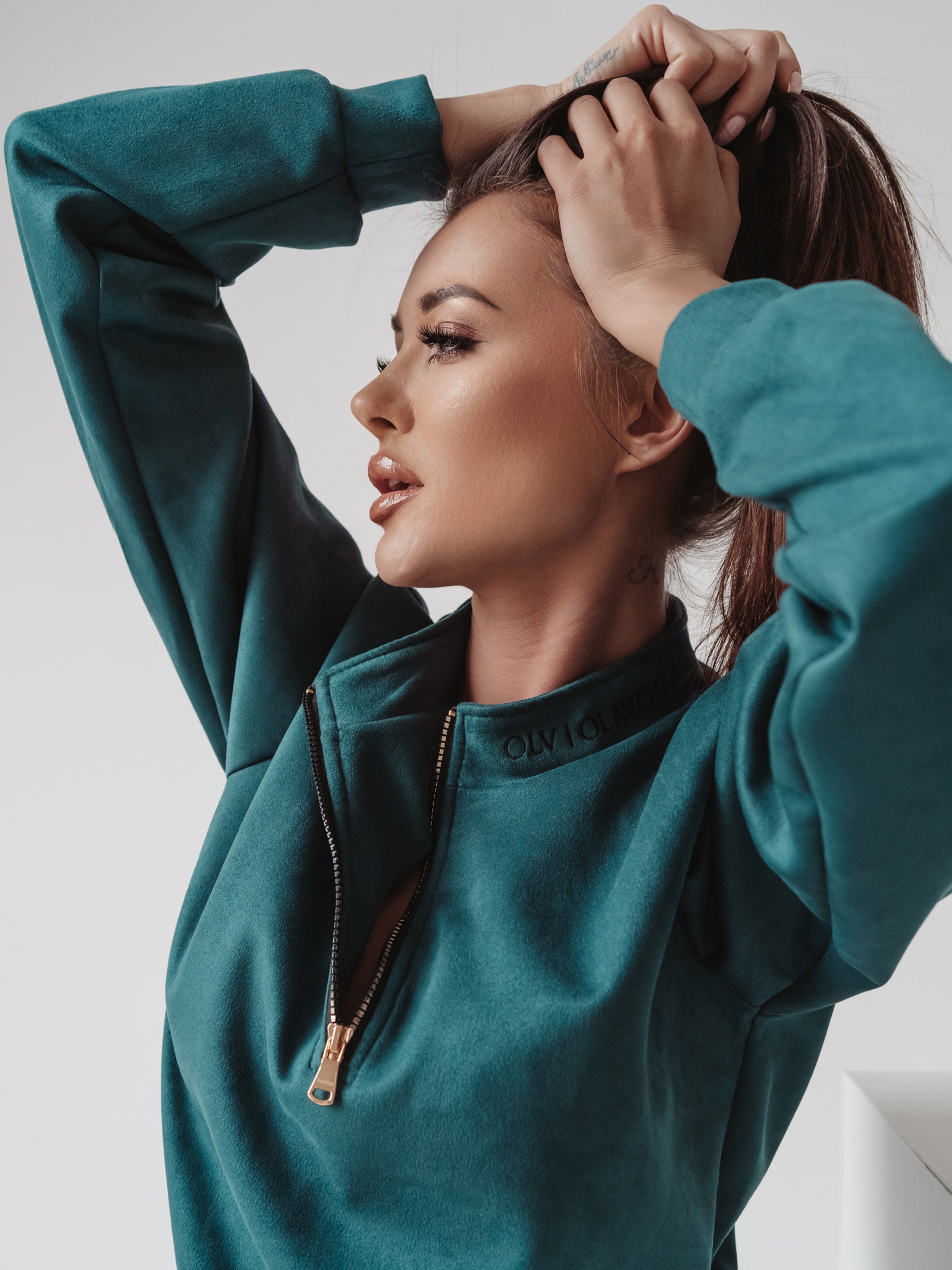 Komplet zamszowy Castilla Ola Voga szamragdowy