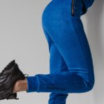 Komplet zamszowy Castilla Ola Voga chabrowy