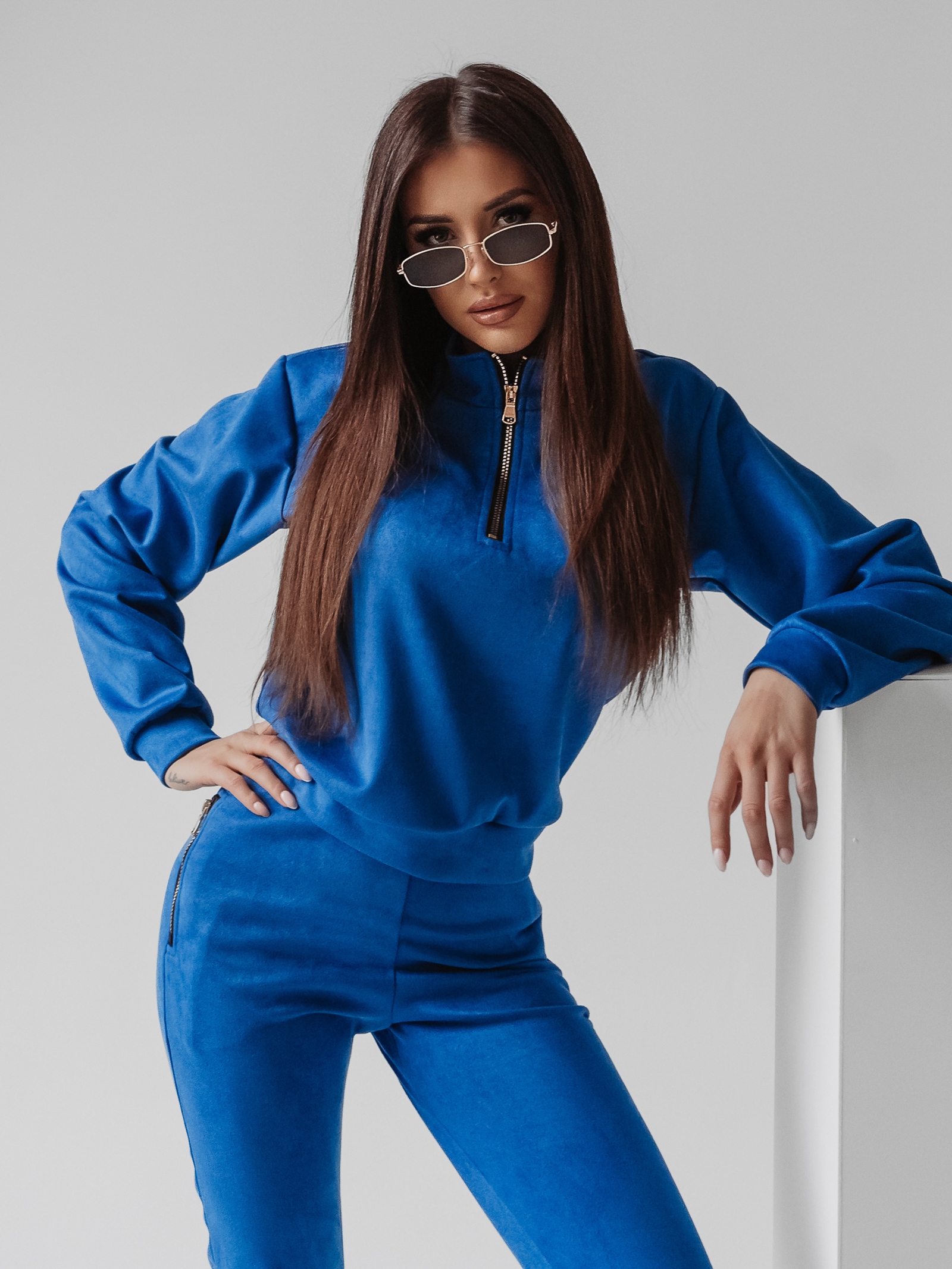 Komplet zamszowy Castilla Ola Voga chabrowy Komplet zamszowy Castilla Ola Voga chabrowy