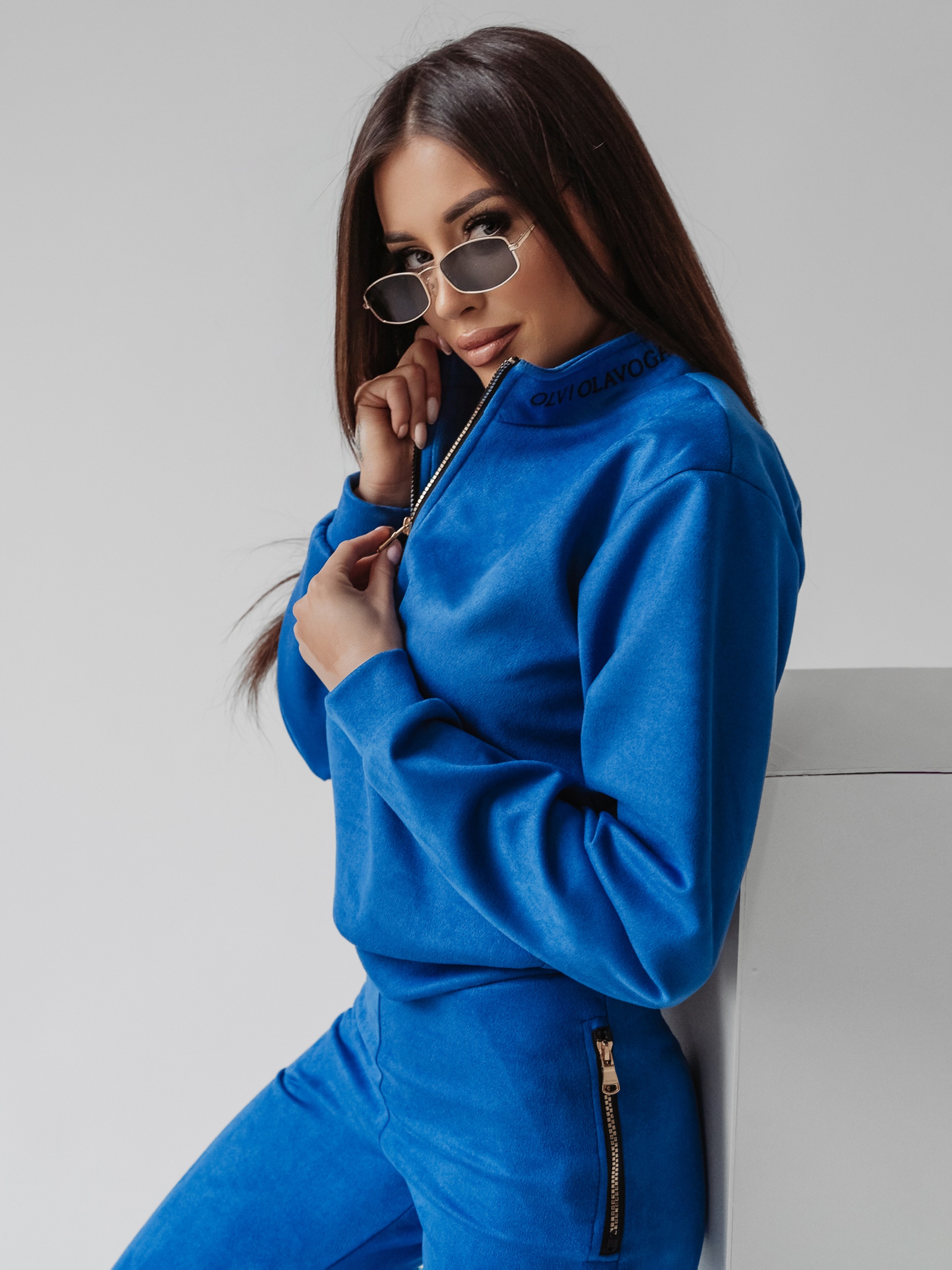 Komplet zamszowy Castilla Ola Voga chabrowy Komplet zamszowy Castilla Ola Voga chabrowy