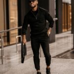 Komplet zamszowy męski Pedro Ola Voga czarny