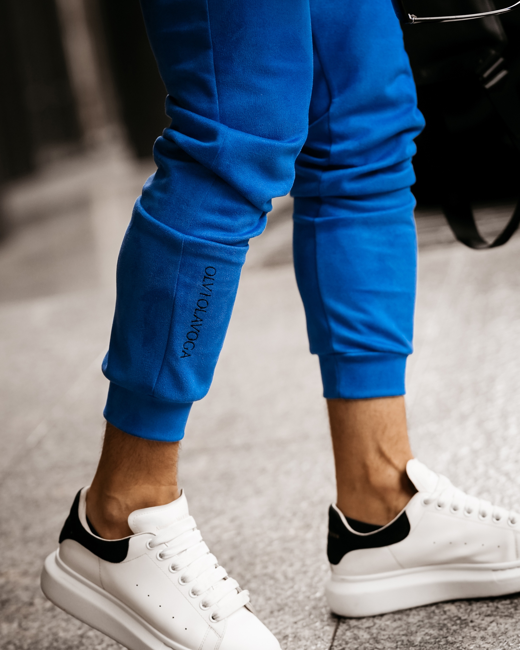 Komplet zamszowy męski Pedro Ola Voga chabrowy