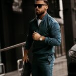 Komplet zamszowy męski Pedro Ola Voga szmaragdowy