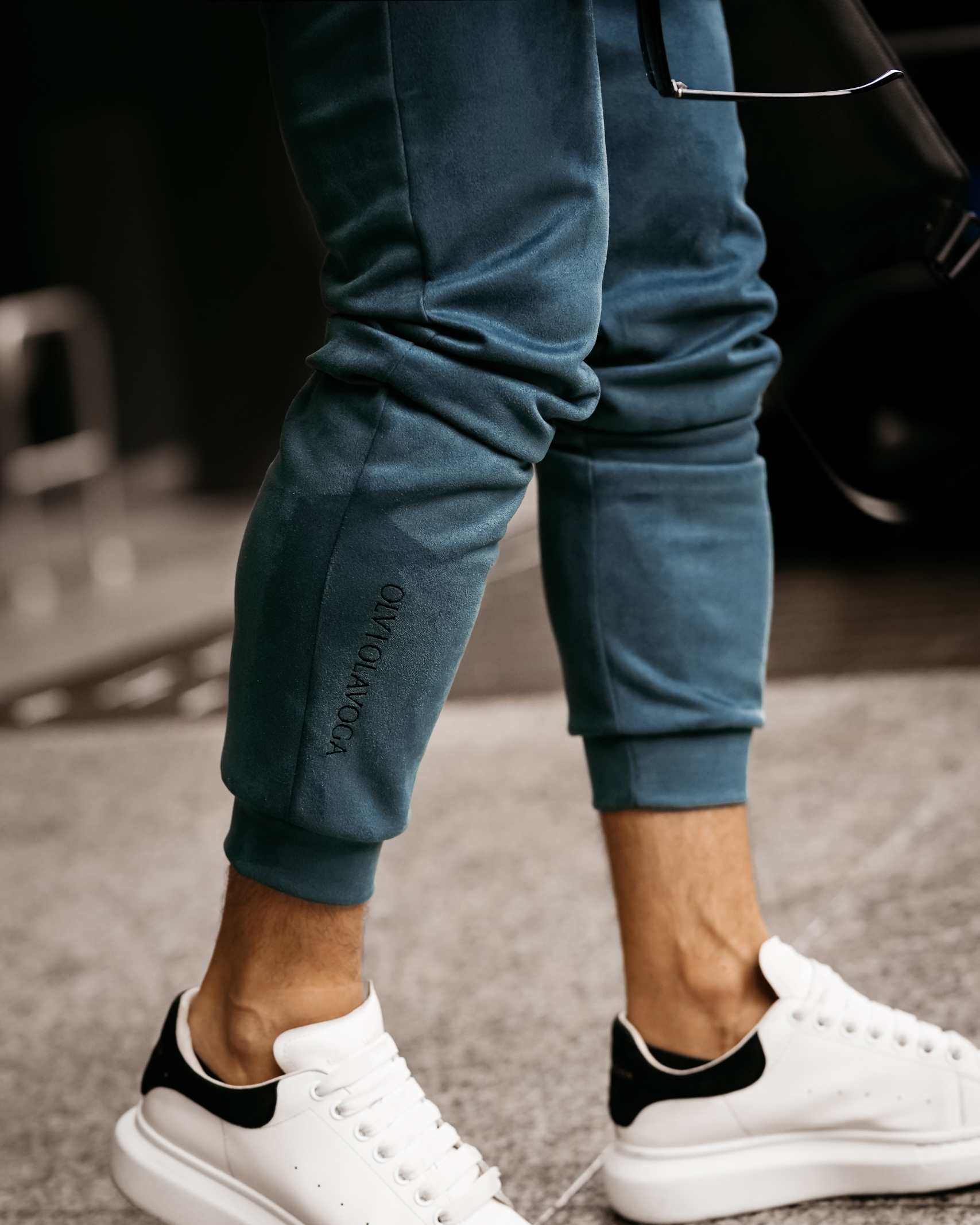 Komplet zamszowy męski Pedro Ola Voga szmaragdowy