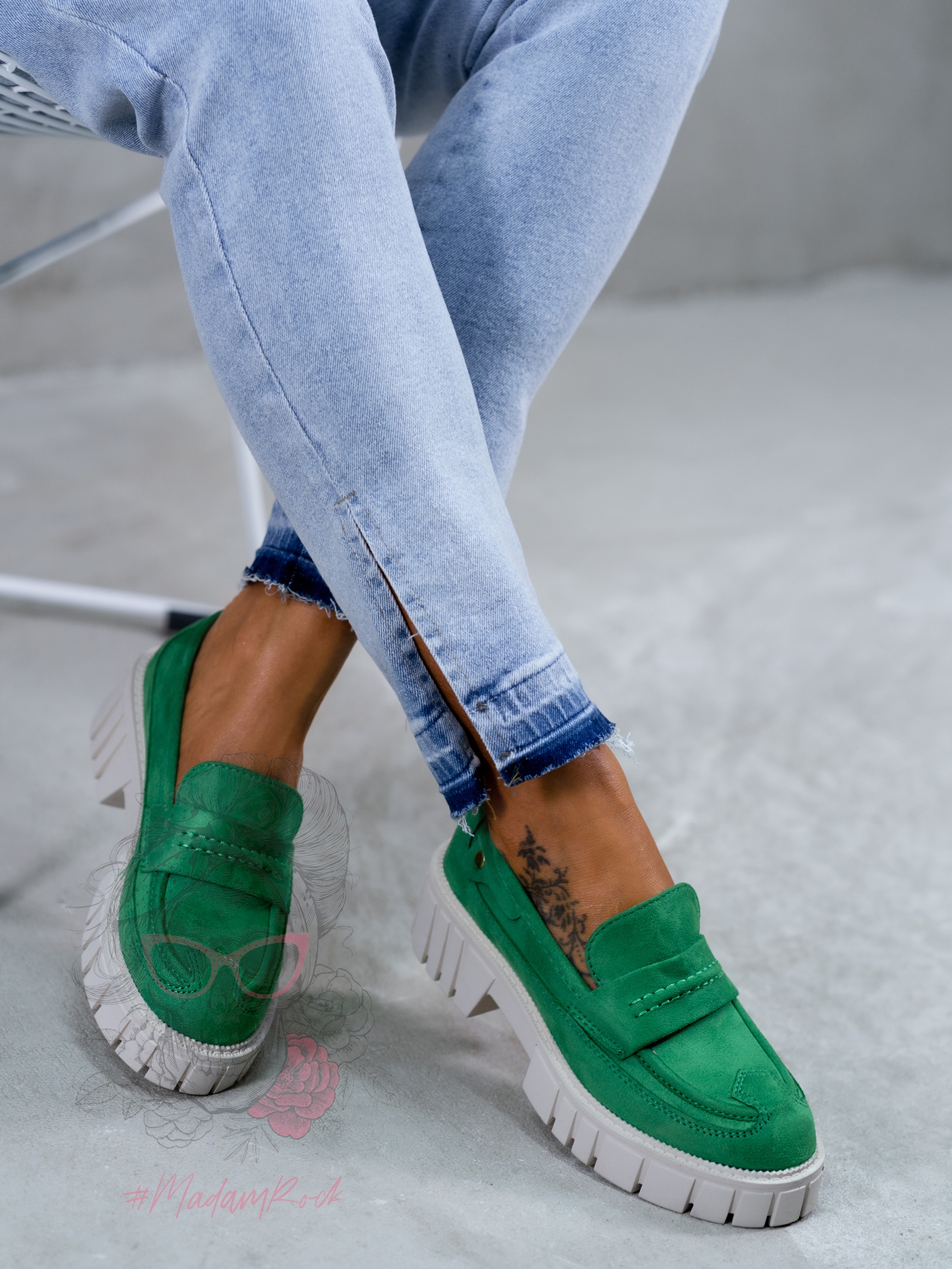 -wyprzedane-Mokasyny zamszowe Madam Fekes szmaragdowe -wyprzedane-Mokasyny zamszowe Madam Fekes szmaragdowe