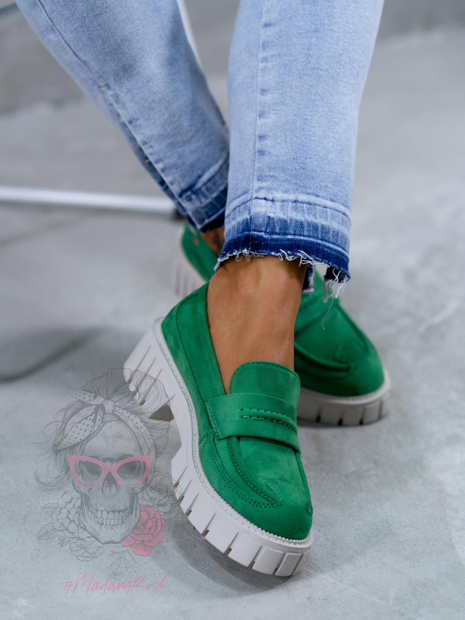 -wyprzedane-Mokasyny zamszowe Madam Fekes szmaragdowe -wyprzedane-Mokasyny zamszowe Madam Fekes szmaragdowe