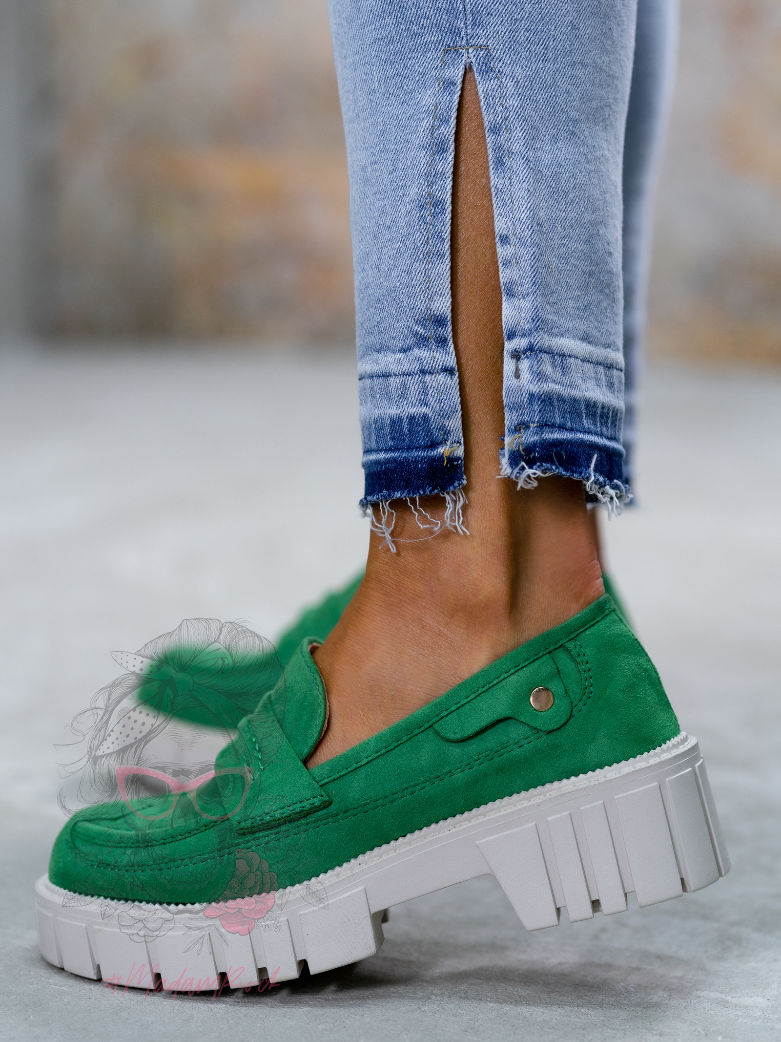 -wyprzedane-Mokasyny zamszowe Madam Fekes szmaragdowe -wyprzedane-Mokasyny zamszowe Madam Fekes szmaragdowe