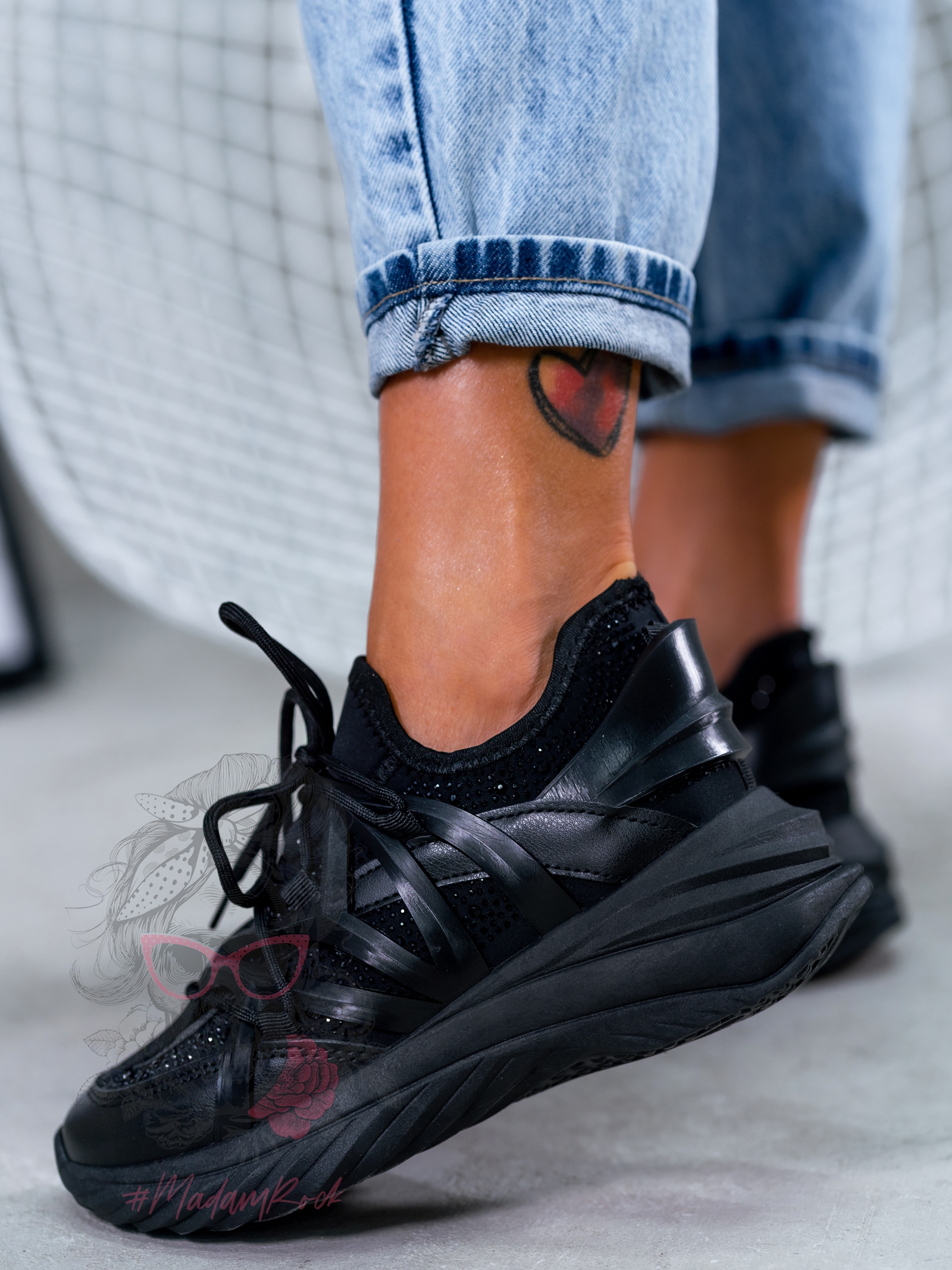 Buty sportowe Madam Pinso czarne Buty sportowe Madam Pinso czarne