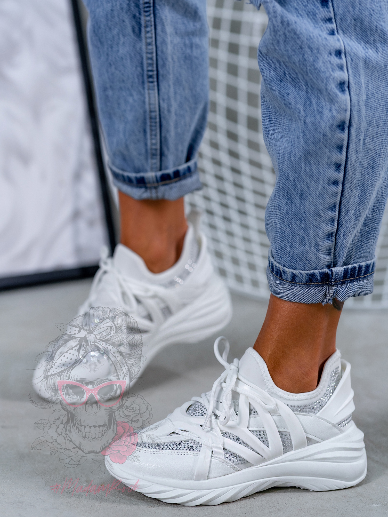 Buty sportowe Madam Pinso białe